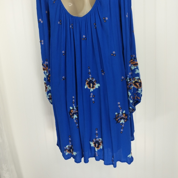 FREE PEOPLE Oxford Embroidered Swing Dress Sz XS - Picture 7 of 16